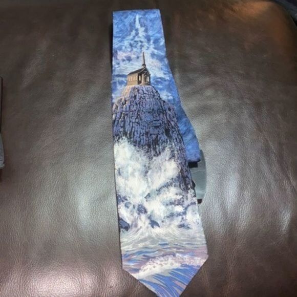 NWT Free Man Religious silk tie​​ - Picture 1 of 4